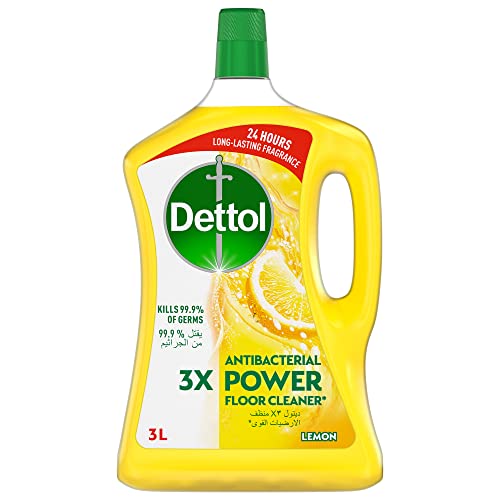 Dettol Lemon Antibacterial Power Floor Cleaner with 3 times Powerful Cleaning (Kills 99.9% of Germs), 4L