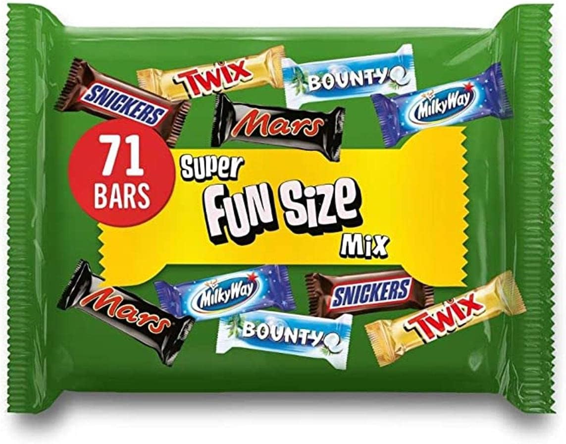 Mars, Snickers, Twix & More Assorted Fun Size Chocolate Bars, Party Bag Fillers, 1.4kg,